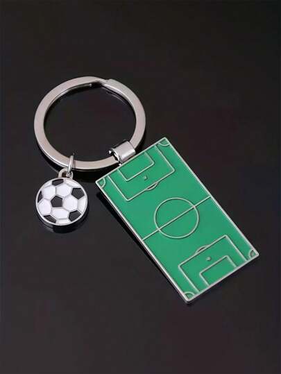 1 قطعة سلسلة مفاتيح بتصميم ملعب كرة القدم للرجال، تذكار رياضي لملعب كرة القدم، سلسلة مفاتيح زخرفية، هدية لمشجعي كرة القدم، إكسسوارات السيارة، تميمة حقيبة، هدية للأصدقاء والأخوات والمعلمين في عيد الميلاد