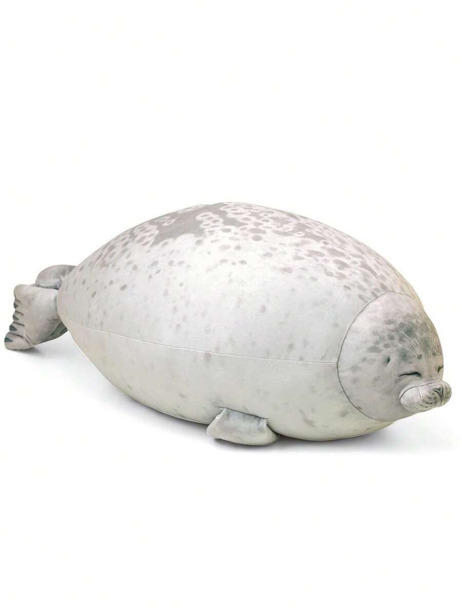 1pc Cute White Seal Plush Toy Suitable For Daily Play - White - View 1