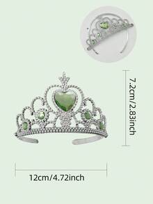 冰雪公主派對配件套裝,包括雪花魔杖、手套、皇冠、項鍊、耳環和戒指