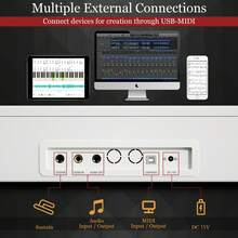 Sonart 88-Key Full Size Digital Piano Weighted Keyboard w / Sustain Pedal White/Black - 白色 - 查看 5