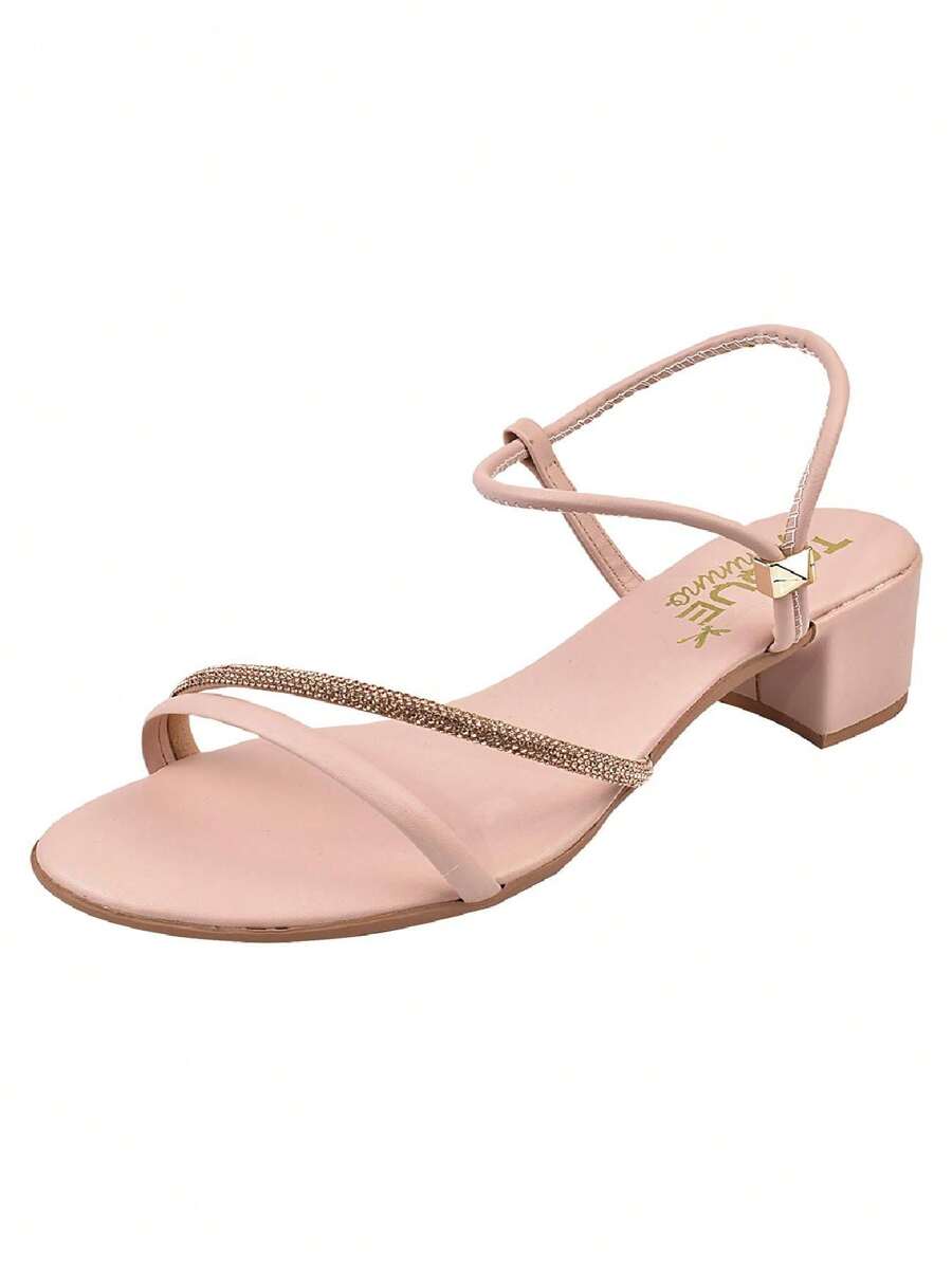 Women Heeled Sandals - Apricot - View 1