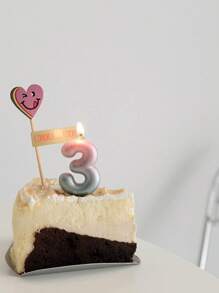 Gradient Number Candle For Cake Decoration,