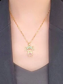 1 Miếng Xuyên biên giới Thiết kế mới Đầy màu sắc Hình minh họa Duy nhất Phong cách Dây chuyền , Thích hợp Đối với Mặc hàng ngày , Sự lựa chọn Đối với Cặp đôi Qủa tặng , Mùa thu Mùa Đông Áo len Chuỗi Phụ kiện , Cả hai Đối với Con trai Và Cô gái - Nhiều màu - Xem 7