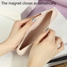 Túi trang điểm mini chống thấm nước có thể tái sử dụng bằng gel Silica Sắp xếp đồ trang điểm của bạn khi đang di chuyển: Hộp đựng cọ trang điểm bằng silicon hiện đại di động để đi du lịch, đi học, đi học, ký túc xá tại nhà, phụ kiện du lịch - Bụi hồng - Xem 5