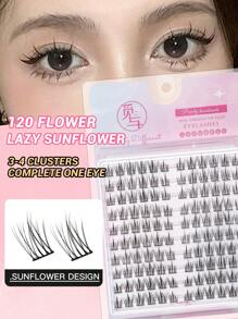 120根假睫毛,睫毛叢, 延長刷毛, 友善隱形眼鏡, 易於應用, 可重複使用的帶狀睫毛 - C - 查看 1