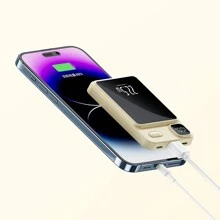 Magnetic Potable Power Bank, Portable Charger Magnetic Power Bank Fast Charging Fit for All Phones - Apricot regular version - View 3