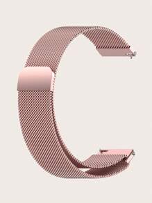 1pc Pink Magnetic Clasp Stainless Steel Watch Band Compatible With Samsung Galaxy Watch 7 / 6 / 5 / 4, Fits 40mm/42mm/43mm/44mm/45mm/46mm/47mm