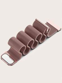 1pc Pink Magnetic Clasp Stainless Steel Watch Band Compatible With Samsung Galaxy Watch 7 / 6 / 5 / 4, Fits 40mm/42mm/43mm/44mm/45mm/46mm/47mm