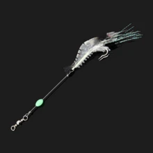 釣魚必備釣蝦軟餌釣魚配件冬季工具釣魚餌所有曲柄餌釣魚矽膠餌梭子魚魚鉤 - 紅色 - 查看 6