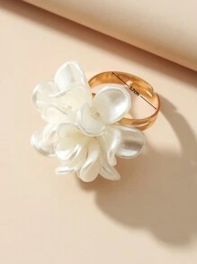 1 Peça Anel Aberto com Design Floral Criativo e da Moda, Adequado para Uso Diário de Mulheres no Dia dos Namorados