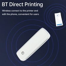 A4攜帶式熱敏打印機 X8 無線藍牙連接兼容手機照片打印機,支援210mm A4熱敏紙 - 白色 - 查看 5