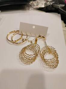 Earring Sets - 金色 - 查看 4