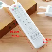1个长款透明电视空调遥控器套，兔耳遥控器防尘保护套，适用于学校、办公室、家庭、旅行、包袋、收纳整理、返校用品 - 無色 - 查看 4