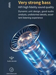 M19 TWS 无线耳机 5.1 无线 TWS 耳塞 运动迷你耳机 无线耳机 防噪音入耳式设计 LED 数字显示 语音控制 带麦克风无线耳机 - 黑色 - 查看 6