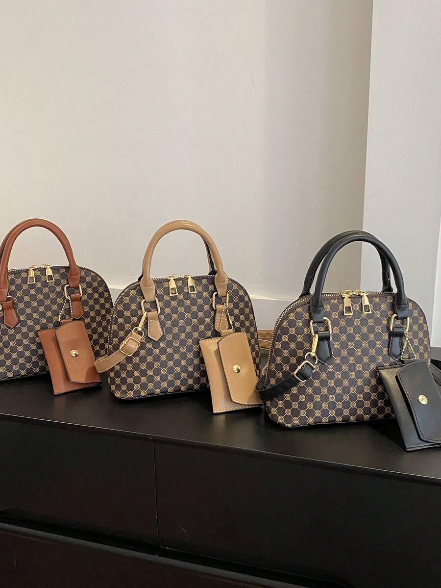 復古復古貝殼女式手提包,新款韓式單肩包和斜背包