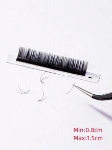 0.07MM Dày Sợi tổng hợp Chất xơ Lông mi Riêng lẻ Đào tạo thực hành Bộ ( Vẻ ngoài Tự nhiên ) Dành cho người mới bắt đầu , Bao gồm 10 Băng Của Lông mi - C - Xem 4