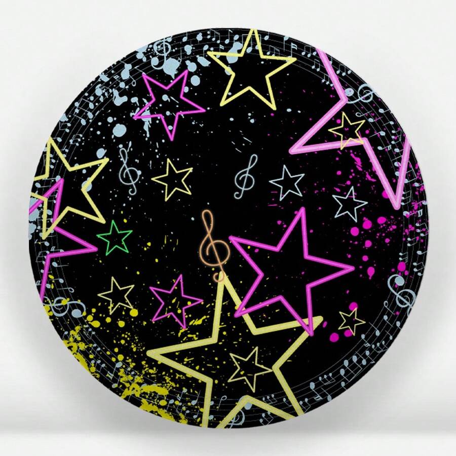 Party Backdrops - Estrelas Neon REF1839LUC - View 1