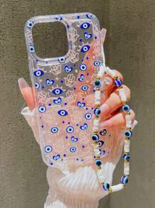 With Phone Charm Cell Phone Lanyards Blue Airbag Shockproof Fully Covered Phone Case Compatible With IPhone Waterproof Anti-Fall Scratch Resistant - Multicolor - View 4