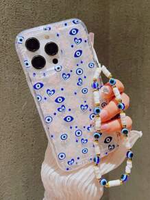 With Phone Charm Cell Phone Lanyards Blue Airbag Shockproof Fully Covered Phone Case Compatible With IPhone Waterproof Anti-Fall Scratch Resistant - Multicolor - View 2