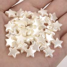 50 pezzi Pentagramma Bianco Perline Stelle Distanziatori Acrilici Per Creazione Di Gioielli Braccialetto DIY Accessori Collana Fatti A Mano 8-14mm