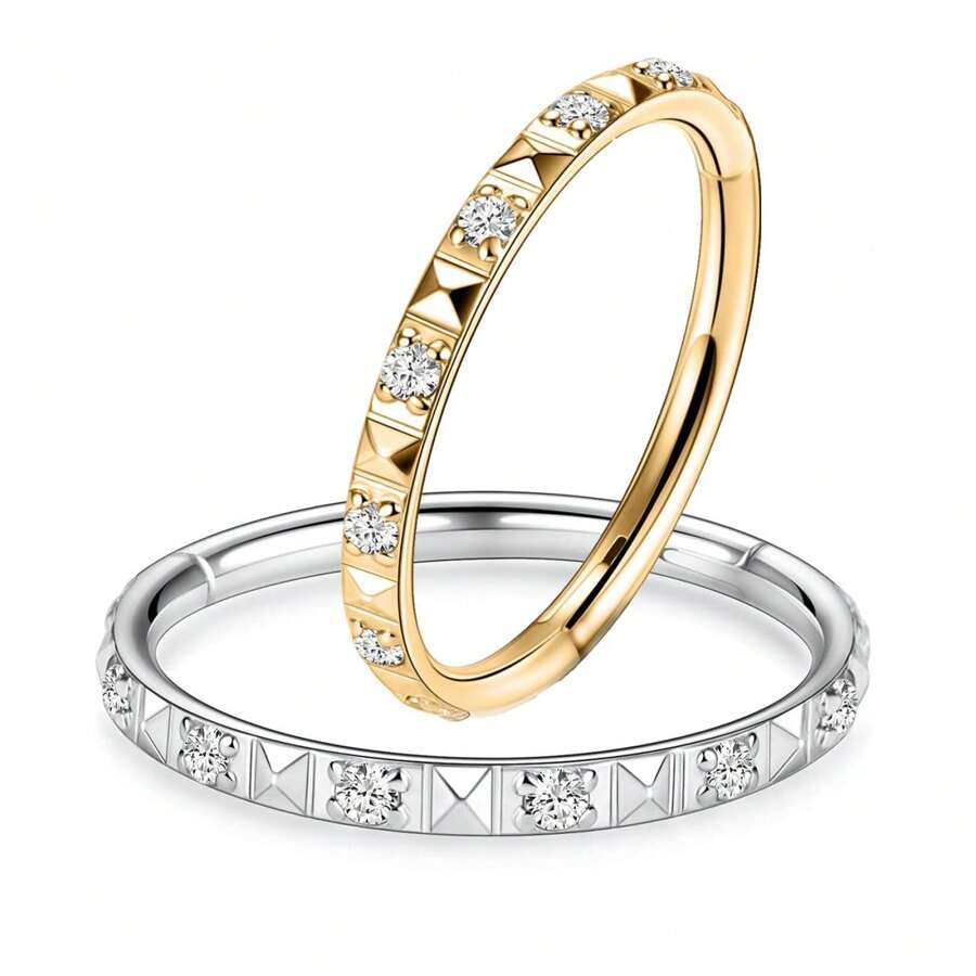 1pc Titanium Nose Rings Cubic Zirconia Septum Rings Hinged Seamless Piercing Rings For Nose Conch Septum Cartilage Helix Tragus Rook Daith Lobe Piercing Jewelry - G23 Titanium Septum Rings - View 1