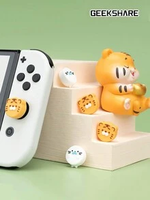 GeekShare Geeshare 4入組可愛動物風格遊戲手柄蓋,相容於switch/oled/lite遊戲機 - 彩色 - 查看 5