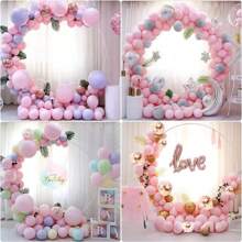 1pc Flower Garland Circle Balloon Arch For Birthday Party & Wedding Decoration (balloons Not Included) - White - View 4