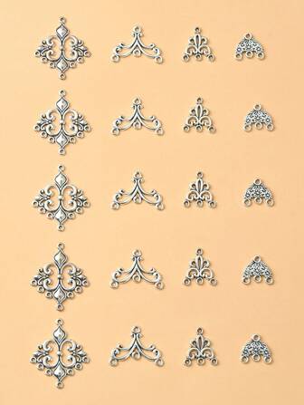 20入組混合復古鋅合金吊墜連接器,diy手鍊和項鍊的珠寶製作用品