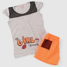 Conjunto Infantil Feminino Be Girl Yourself Verão Tam 4 ao 14 anos