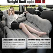 Colchón Coche Cama De Viaje Inflable Hogar Alfombra De Campi - Negro - Ver 5