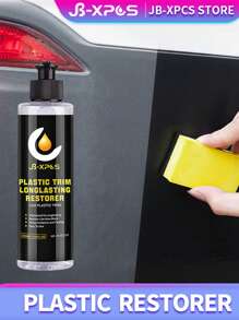 100ML Plastic Restorer Vinyl, Rubber And Plastic Super Shine And Protectant, For Cars, Trucks, SUVs, Jeeps, Motorcycles, RVs & More - Black - View 2