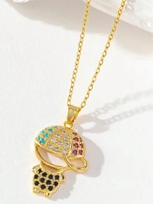 1 Miếng Xuyên biên giới Thiết kế mới Đầy màu sắc Hình minh họa Duy nhất Phong cách Dây chuyền , Thích hợp Đối với Mặc hàng ngày , Sự lựa chọn Đối với Cặp đôi Qủa tặng , Mùa thu Mùa Đông Áo len Chuỗi Phụ kiện , Cả hai Đối với Con trai Và Cô gái - Nhiều màu - Xem 2