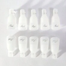 每包含10個的指甲油卸除夾,指甲油卸除夾洗潔劑卸除夾,指甲油卸除包工具,指甲藝術浸泡蓋夾