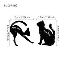2pcs Eyeliner Pencil Stencils, Cute Cat Eye Makeup Stencil Cards, Matte Pvc Material Smokey Eye Shadow Applicator Guide Template Tool