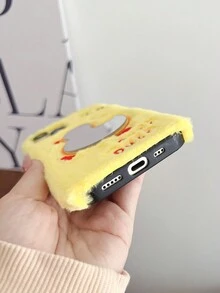 小毛絨鏡子蘇格蘭鴨造型,適用於三星/紅米/谷歌/蘋果智慧手機 - 黃色 - 查看 4