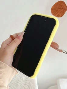 小毛絨鏡子蘇格蘭鴨造型,適用於三星/紅米/谷歌/蘋果智慧手機 - 黃色 - 查看 7