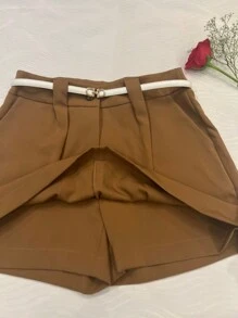 Women Skirts - 駝色 - 查看 4
