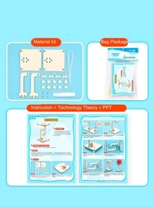 Stem 玩具 科學技術 Diy 反重力張力結構懸浮桌模型玩具 物理教學輔助兒童禮物 - 米色 - 查看 3