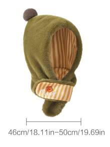 精靈帽寶寶帽,秋冬寶寶圍巾帽組合,保暖防風,a級防靜電 - 青碧色 - 查看 6