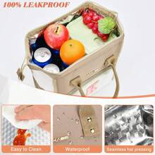 Initial Lunch Bag Women, Large Lunch Box for Work, Insulated Lunchboxes Resuable Lunch Cooler Adult Lunchbox Container Picnic Tote, Personalized Gifts for Teacher Nurse Mom Girlfriend - 字母K - 查看 6