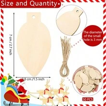 木質燈泡形空白聖誕木片diy掛飾牌匾吊墜