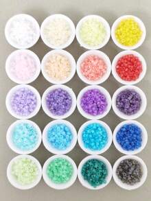 100g 0.25mm Matte Frosted Antique Beads In 20 Colors Suitable For Diy Bracelets, Necklaces, Wristbands - 2.5mm frosted matte antique beads - View 2