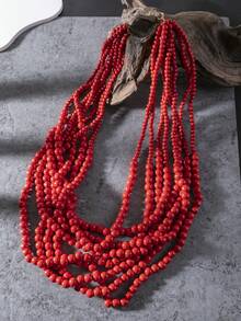 Dây chuyền mặt dây chuyền nam - Đỏ - Xem 2