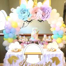 1 Set Table Balloon Arch Kit, Adjustable Balloon Arch Stand Frame For Different Size Tables, Balloon Garland Decorations Of Birthday Party Wedding Graduation Bachelor Party - White - View 3