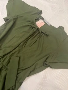 Plus Size Dresses - 軍綠色 - 查看 4