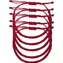 1pc Men's Lucky Weave Bracelet, Wholesale Men's Multi-item Bracelet Set, Daily Match, Valentine's Day Gift - Black - View 14