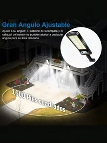 Lampara LED Solar de Alta Luminosidad para Exteriores - Focos LED Solares de Pared Resistentes a la Intemperie - Ilumina Patio, Terraza con Nuestra Lampara para Exteriores - 100% Energía Solar-a - Negro - Ver 2