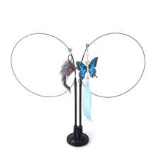 新品上市吸盤互動式非餵食貓棒玩具,可供您的寵物娛樂和快樂,配有漏球、iq訓練球和有趣的鈴鐺 - 黑色 - 查看 1