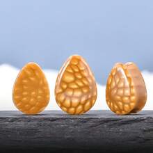 1 对时尚亚克力不对称道路图案纯色耳塞适合男士和女士日常佩戴 - 實心 - 查看 3