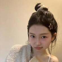 10 件裝女孩秋季配件套裝,奶牛色和咖啡色,星星和圓點,嬰兒和兒童樹脂髮夾,時尚,復古,簡約,幾何,鄉村風格,側夾適合日常佩戴 - 米色 - 查看 2